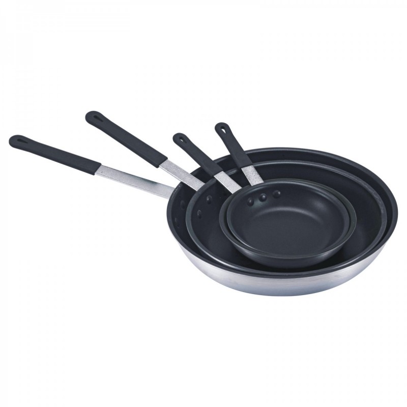 Aluminium Fry Pan Flared Rim Non-Stick Inside Sanded Outside Frying Pans Cookware图2