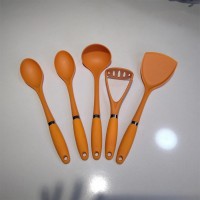 Orange nylon kitchenware six piece set