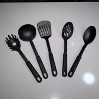 Pure black nylon kitchenware 5-piece set