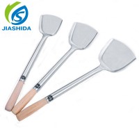 Hotel Restaurant Stainless Steel Shovel Spatula With Wooden Handle 1 buyer