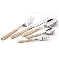 Stainless steel western kitchen knife, fork and spoon household tableware set of three pieces