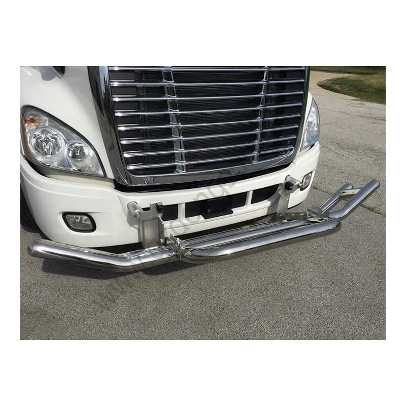 With Brackets 304 Stainless Steel Truck Bumper Deer Grille Guard for Volvo Vnl 2004-2014图2