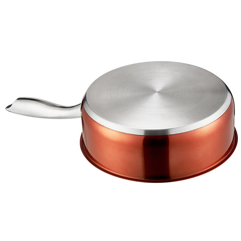24cm sprayed stainless steel fry pan图3