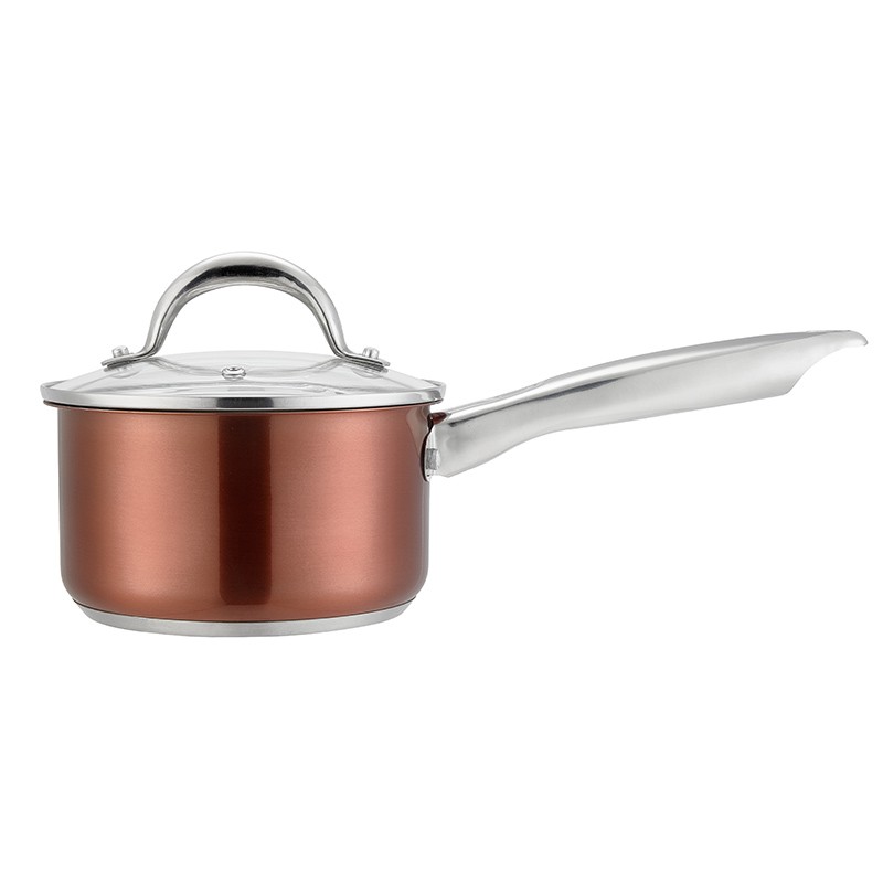 16cm sprayed stainless steel sauce pan图3