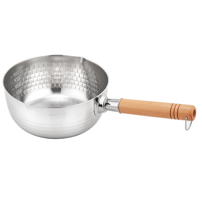 Stainless steel 18/8 Yukihira sauce pan milk pan wooden handle图2
