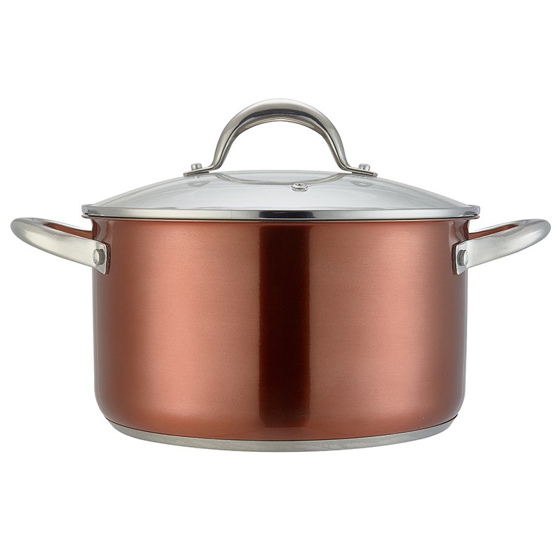 Sprayed stainless steel 18/8 cookware set图2