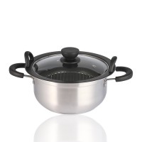 22cm stainless steel 18/8 multi-use pot with non-stick fry pan