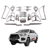 4x4 Factory Sale Car Cover Accessories Abs Plastic Chrome Full Set Kits for Toyota Hilux Revo