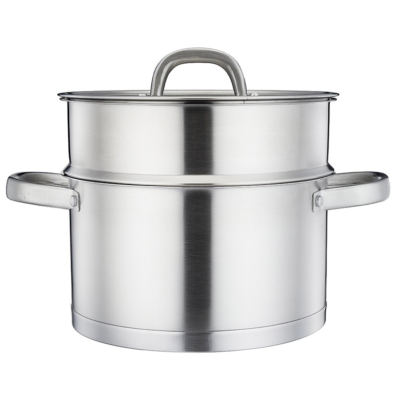 Stainless steel European style casserole with steamer图3