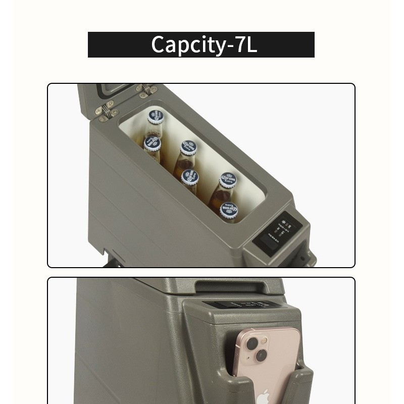 Armrest Portable Fridge with Compressor for TOYOTA Land Cruiser LC70/LC79, With LED Screen图2