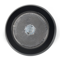 2.5" Round Clear Lens, Red SMD led, Grommet mount  4SMD with Plug