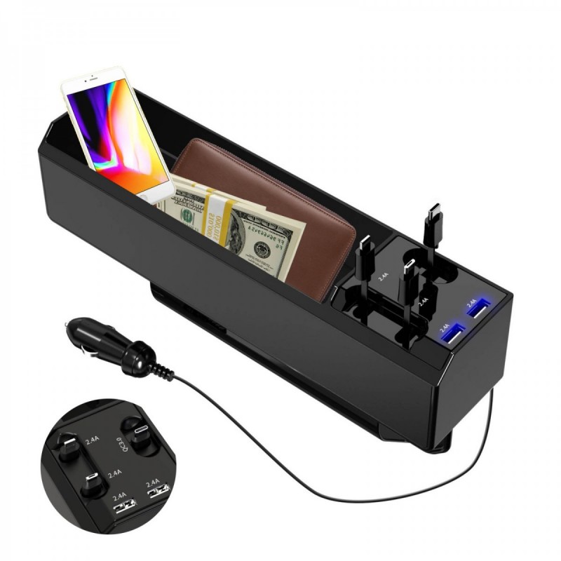 Car Seat Gap Charging Storage Box图2