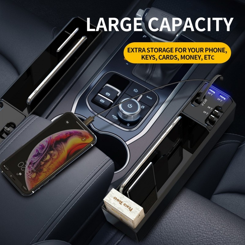 Car Seat Gap Charging Storage Box图3