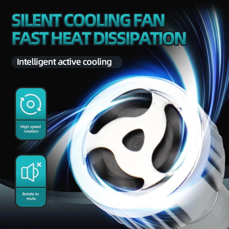 LED Headlight, 2PCS/Set, With Fan图4