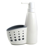 Jianhong soap pump for Countertop and dispenser with perforated sponge stand