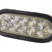 6"  Dark Clear Lens White LED Grommet mount 10pcs Piranha With Plug