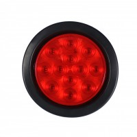 4 Inch Round Led Trailer Tail Lights Red 12 LED Waterproof
