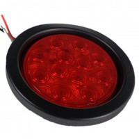 4"Round Light Dark Red Black Base