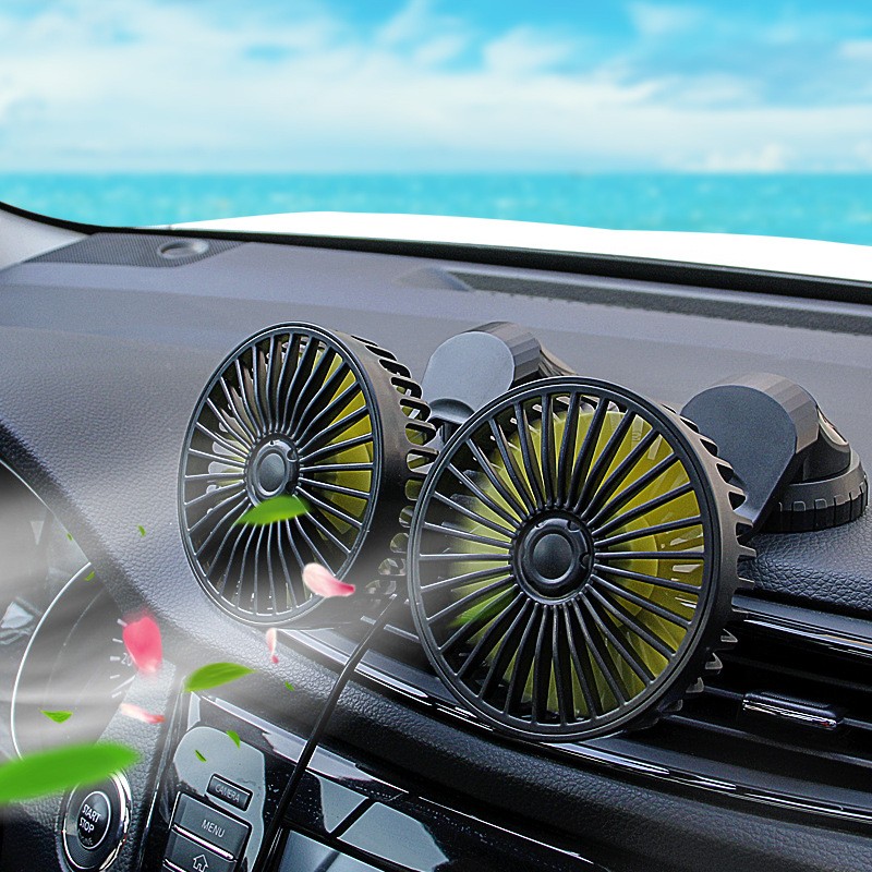 3'' Twin-headed Car Fan, With Aroma图3