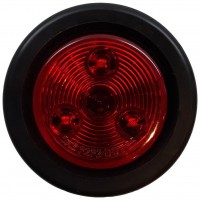 2" Round Red Lens, Red SMD led, Grommet mount  3SMD without Plug