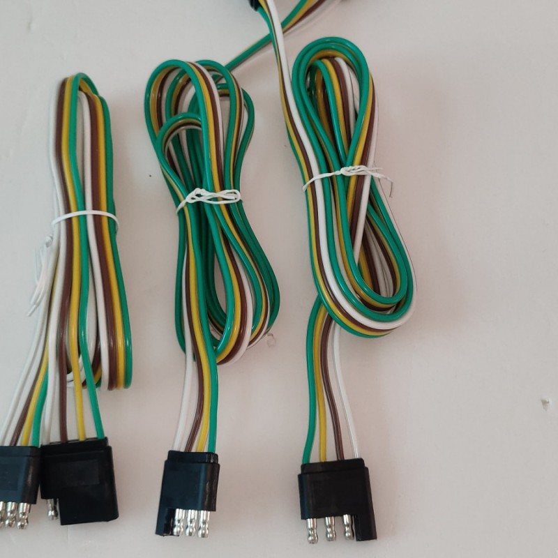 Trailer Wire Extension 4-Way 4 Pin Plug, 4 Wire 4-Flat Connector with Male & Female Plug图3