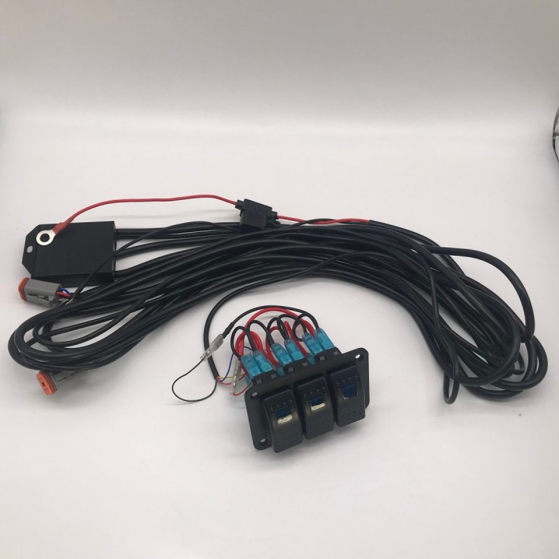 3 Gang Switch Panel Wiring Harness Control 3 Models Lamp Light LED Flash Automotive Wire Harness图4
