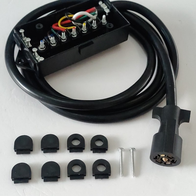 Heavy Duty 7 Way Plug Inline Trailer Cord with 7 Gang Junction Box图2