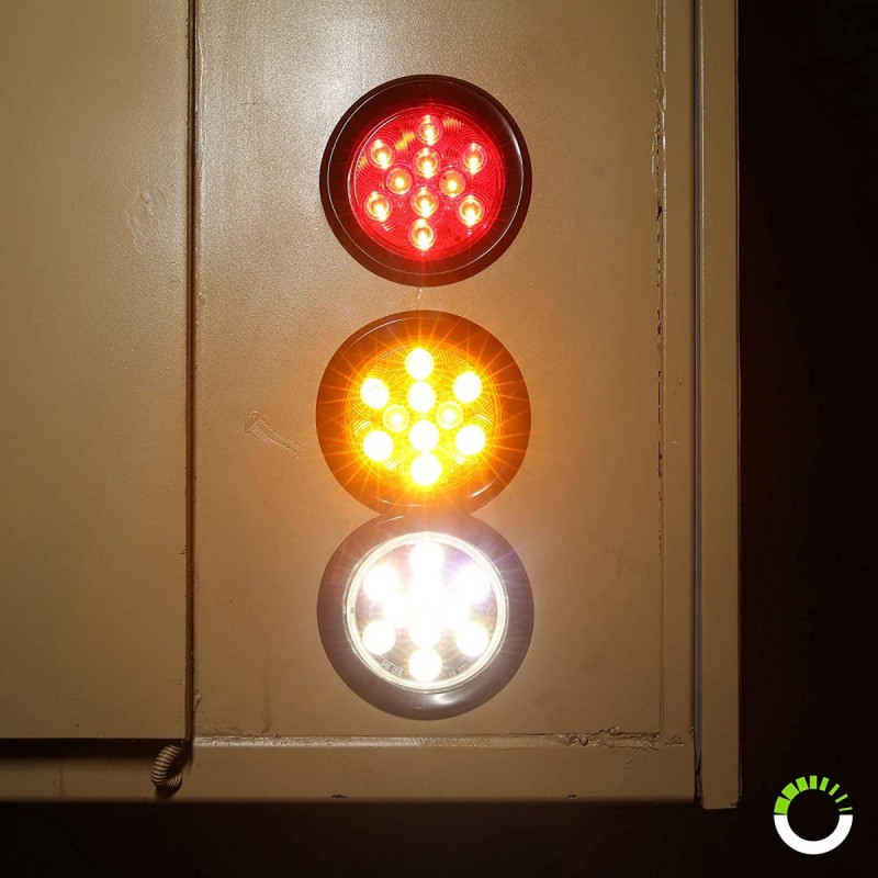 4"Round Light Dark Red Black Base图4