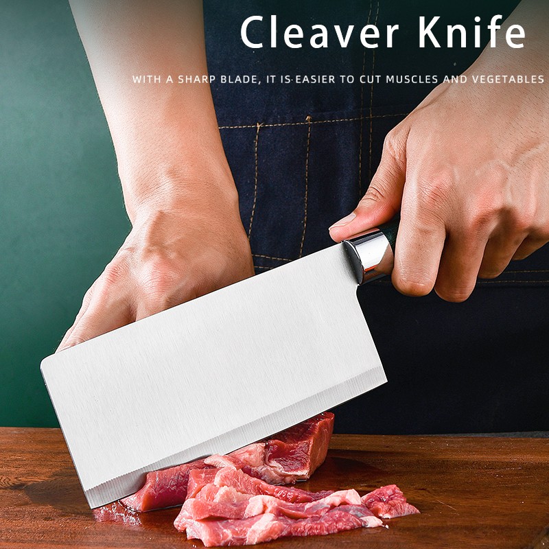 Wholesale Stainless Steel Green PP handle Sharp Chef knife utility fruit knife Peeler Scissor Kitche图2