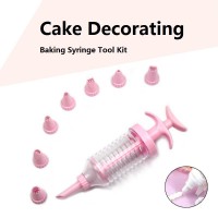 Jianhong Cookie Press Gun Set with 8 Icing Tips for Home DIY,Biscuit Maker and Decoration
