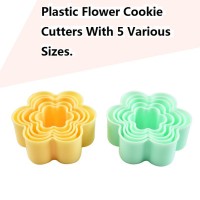 Jianhong 5 PCS Cookie Cutter set Biscuit Cutters Set, Flowers Cookie Cutter