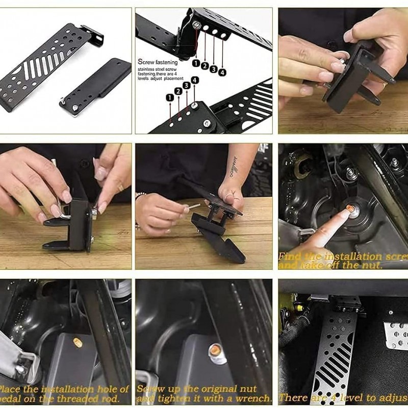 Jeep Dead Pedal Left Side Foot Rest Metal Kick Panel for Jeep Wrangler JL & Gladiator JT 2018-2022图9