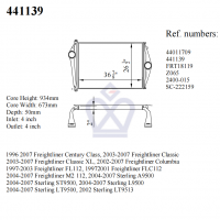 Freightliner truck intercooler columbia