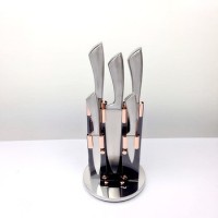High Quality Stainless Steel Kitchen Knives set Revolve Acrylic Block