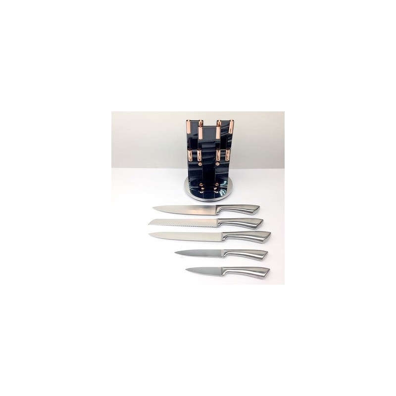High Quality Stainless Steel Kitchen Knives set Revolve Acrylic Block图2
