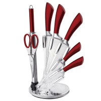 8pcs hot selling hollow handle knife set with acrylic stand