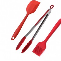 Set of 3 - Stainless Steel Cooking Tongs with Silicone Tips