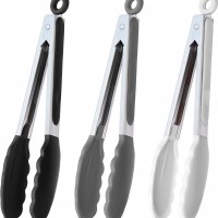 9-Inch Kitchen Cooking Tongs with Silicone Tips