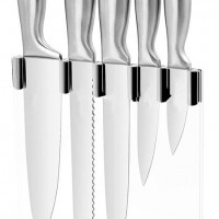 6pcs Stainless Steel Kitchen Knives set Revolve Acrylic Block-KC-004