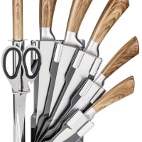 High Quality 8pcs kitchen knife set.Chef knife set stainless steel color box