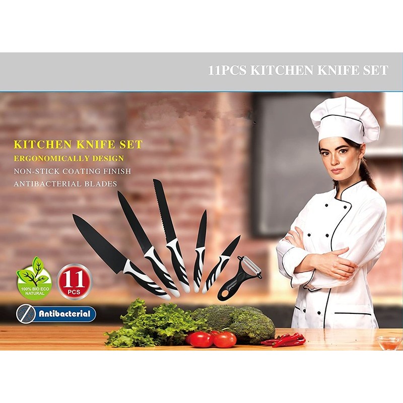 5pcs non-stick coating kitchen knife set with PP cover-KC-007图4
