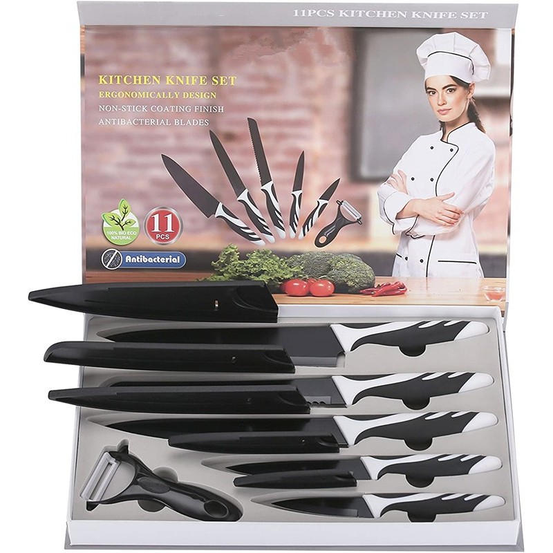 5pcs non-stick coating kitchen knife set with PP cover-KC-007图5