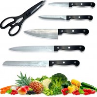 6pcs PP handle Stainless Steel Kitchen Knifves set