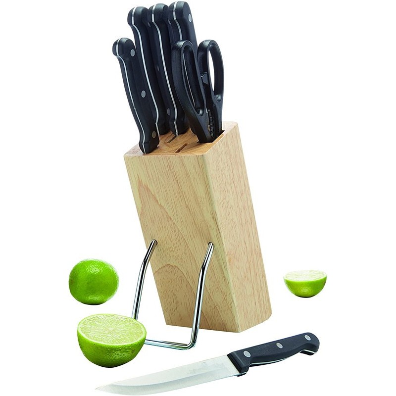 7pcs stainless steel kithcen knife set with wooden holder图3
