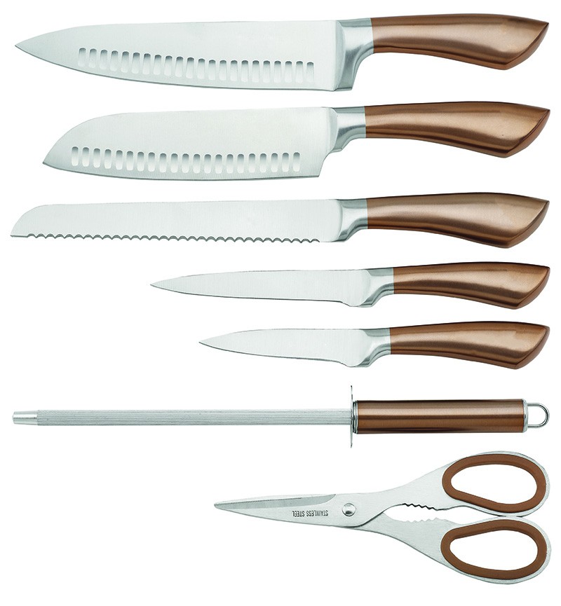 8pcs hot selling hollow handle knife set with acrylic stand图2