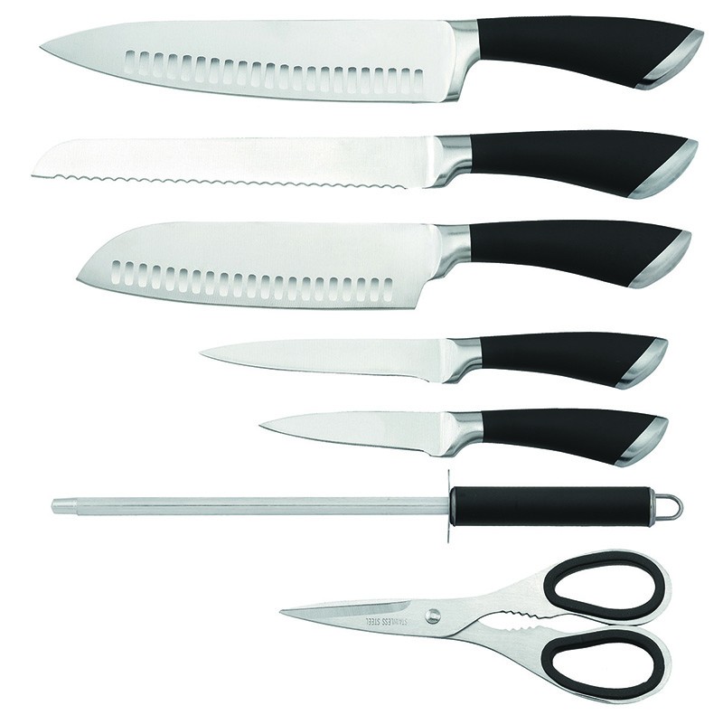8pcs hot selling hollow handle knife set with acrylic stand图2
