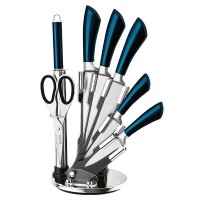 8pcs hot selling hollow handle knife set with acrylic stand with chopper