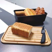 Bread box with bamboo lid