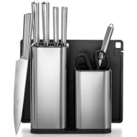 10 piece Kitchen knives set with cutting board and utensil holder set