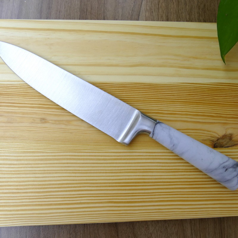 5pcs Marble coating handle kitchen knife with actylic holder set图5